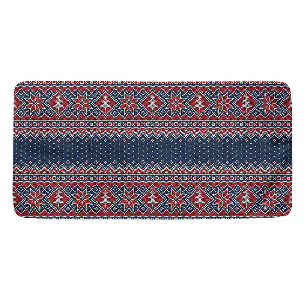 Winter Holiday Knitted Pattern Print Towel