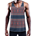 Winter Holiday Knitted Pattern Print Men's Workout Tank Top
