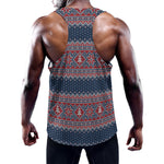Winter Holiday Knitted Pattern Print Training Tank Top