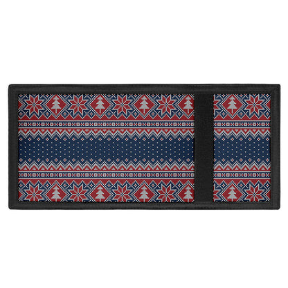 Winter Holiday Knitted Pattern Print Trifold Wallet