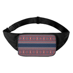 Winter Holiday Knitted Pattern Print Waist Bag