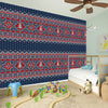 Winter Holiday Knitted Pattern Print Wall Sticker