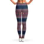 Winter Holiday Knitted Pattern Print Women's Leggings