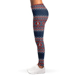 Winter Holiday Knitted Pattern Print Women's Leggings