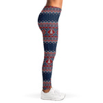 Winter Holiday Knitted Pattern Print Women's Leggings
