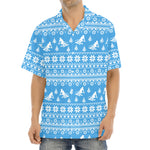 Winter Ski Knitting Pattern Print Aloha Shirt
