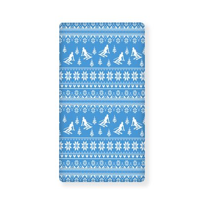 Winter Ski Knitting Pattern Print Baby Crib Sheet