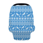 Winter Ski Knitting Pattern Print Baby Seat Cover