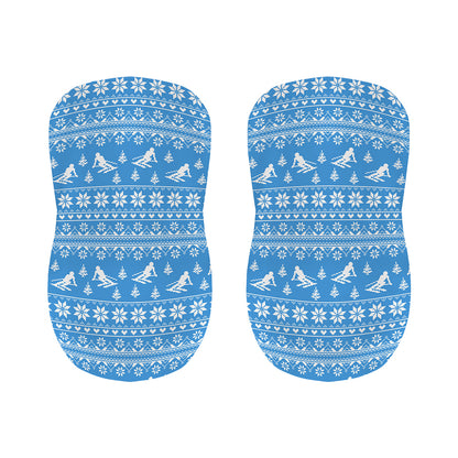 Winter Ski Knitting Pattern Print Bar Stool Covers
