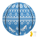 Winter Ski Knitting Pattern Print Basketball