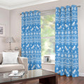 Winter Ski Knitting Pattern Print Dimout Grommet Curtains