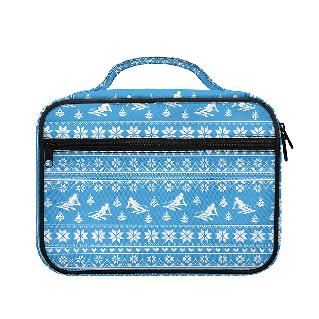 Winter Ski Knitting Pattern Print Briefcase Bible Bag