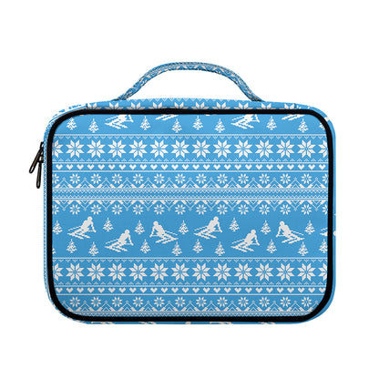 Winter Ski Knitting Pattern Print Briefcase Bible Bag