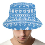 Winter Ski Knitting Pattern Print Bucket Hat