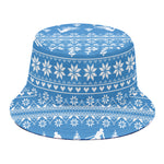 Winter Ski Knitting Pattern Print Bucket Hat