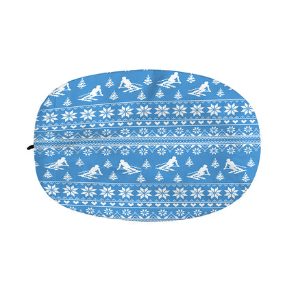 Winter Ski Knitting Pattern Print Car Side Mirror Covers