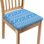 Winter Ski Knitting Pattern Print Chair Cushion Cover