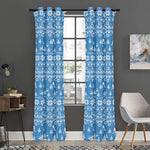 Winter Ski Knitting Pattern Print Curtain