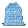 Winter Ski Knitting Pattern Print Drawstring Bag