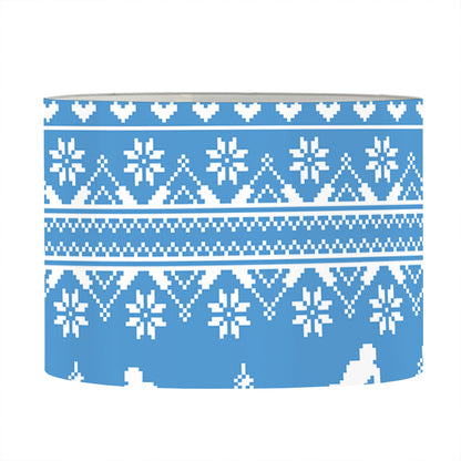 Winter Ski Knitting Pattern Print Drum Lamp Shade