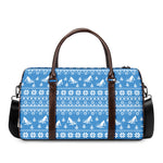 Winter Ski Knitting Pattern Print Duffle Bag