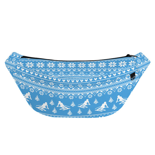 Winter Ski Knitting Pattern Print Fanny Pack