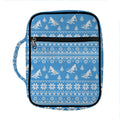 Winter Ski Knitting Pattern Print Front Pocket Bible Bag