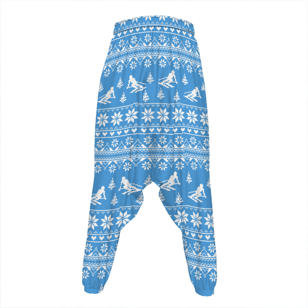 Winter Ski Knitting Pattern Print Hammer Pants