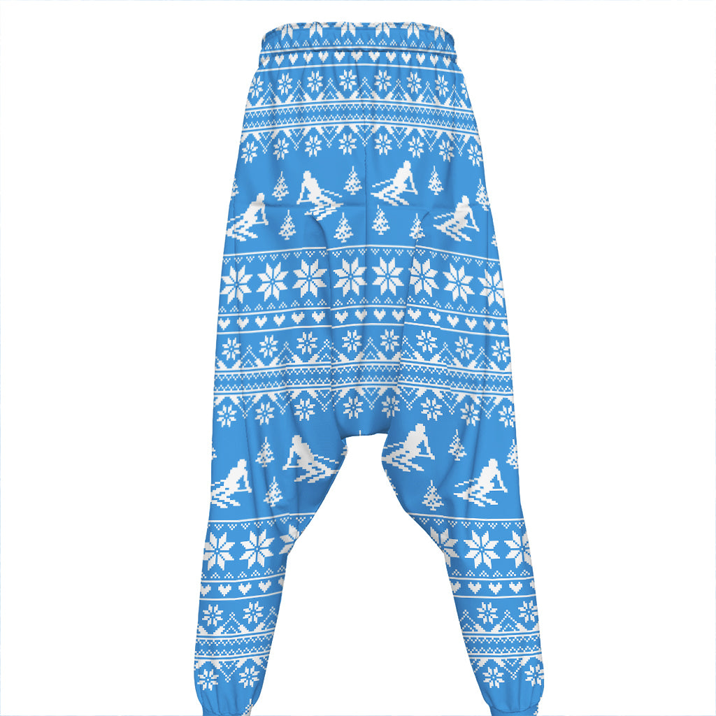 Winter Ski Knitting Pattern Print Hammer Pants