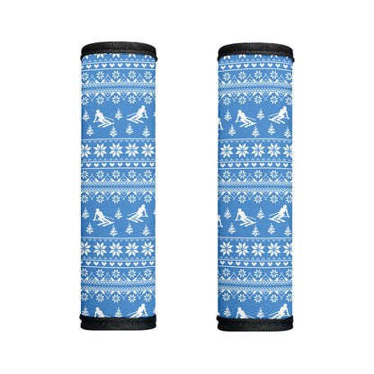 Winter Ski Knitting Pattern Print Handle Covers
