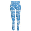Winter Ski Knitting Pattern Print High-Waisted Pocket Leggings