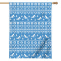 Winter Ski Knitting Pattern Print House Flag
