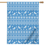 Winter Ski Knitting Pattern Print House Flag