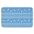 Winter Ski Knitting Pattern Print Indoor Door Mat