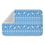 Winter Ski Knitting Pattern Print Indoor Door Mat