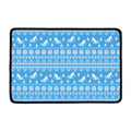 Winter Ski Knitting Pattern Print Kitchen Mat