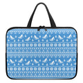Winter Ski Knitting Pattern Print Laptop Sleeve With Handle