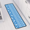 Winter Ski Knitting Pattern Print Long Kitchen Mat