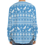 Winter Ski Knitting Pattern Print Long Sleeve Baseball Jersey