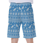 Winter Ski Knitting Pattern Print Men's Beach Shorts