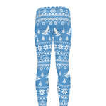 Winter Ski Knitting Pattern Print Men's leggings