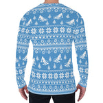 Winter Ski Knitting Pattern Print Men's Long Sleeve T-Shirt
