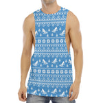Winter Ski Knitting Pattern Print Men's Muscle Tank Top