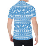 Winter Ski Knitting Pattern Print Men's Shirt