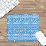 Winter Ski Knitting Pattern Print Mouse Pad