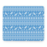 Winter Ski Knitting Pattern Print Mouse Pad