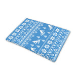 Winter Ski Knitting Pattern Print Pet Cooling Mat Cover