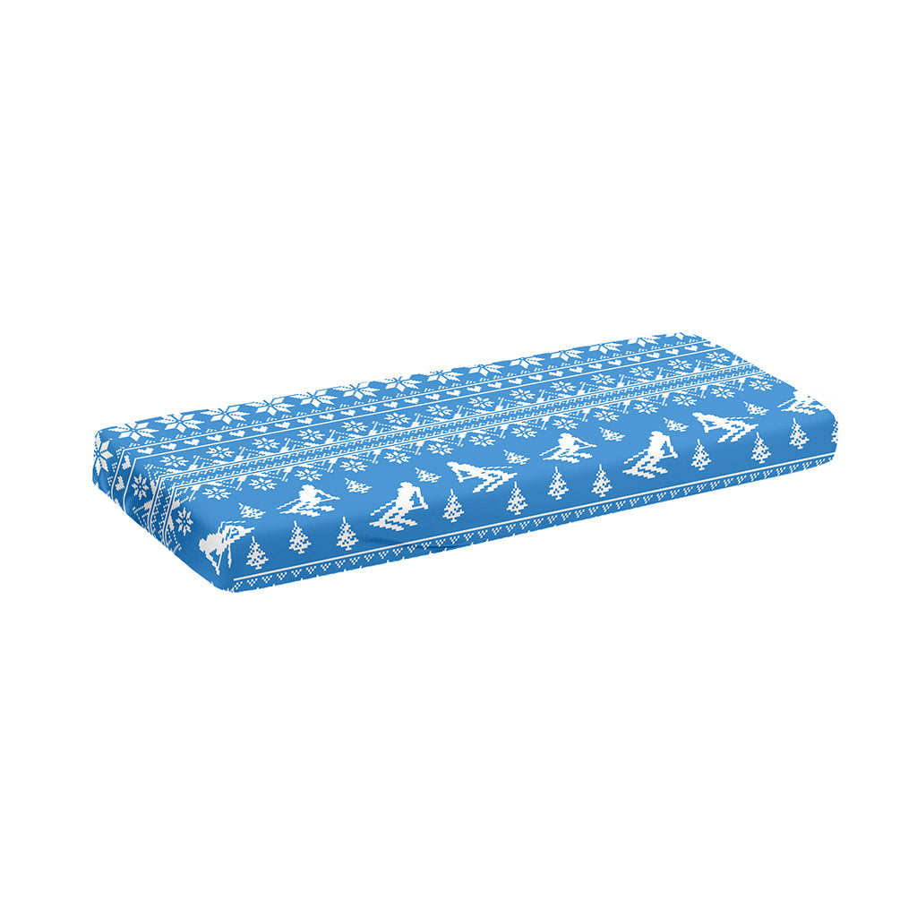 Winter Ski Knitting Pattern Print Piano Keyboard Cover