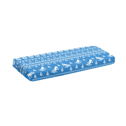 Winter Ski Knitting Pattern Print Piano Keyboard Cover