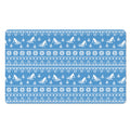 Winter Ski Knitting Pattern Print Polyester Doormat